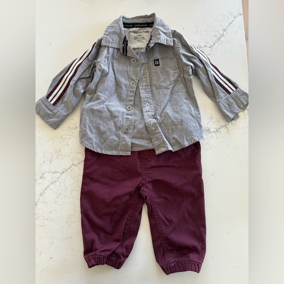 Calvin Klein set Baby 3-6 Months shirt and pants - Picture 1 of 3